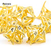 7 Pcs Golden Curve Line Metal Dice Hollow Metal Polyhedral Dice Set Suitable for Role-Playing RPG Board Game Card Game