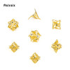 7 Pcs Golden Curve Line Metal Dice Hollow Metal Polyhedral Dice Set Suitable for Role-Playing RPG Board Game Card Game