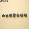 7pcs/set Polyhedral 7-Die Carved Pattern Dice Set D4 D6 D8 D10 D% D12 D20 For Game
