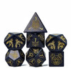 Cusdie 7Cs Cyber Beasts Dice DND Creative Design D&D Dice Handmade 16mm Polyhedral Gemstone Dice Set for Pathfinder Collection