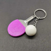 7 Colors Cute Ping Pong Racket Pendants Souvenir Table Tennis Ball Key Chain Ball Sports Fans Key Ring Gift Ornament Accessories