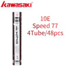Kawasaki Upgrade Feather Badminton Shuttlecock For Clubs & Training Racquet Sports Speed 76 77 Durable Badminton Ball 6E/8E/10E