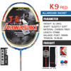 Kawasaki KING K9 4U Badminton Racket Professional T-Join Power All-around Speed&Attack Kawasaki Badminton Racket