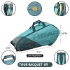 HEAD Tennis Bag 2023 New Tour Team Series Backpack 3 Racquet 6 Packs 9 Pieces Multi-functional Large Capacity Bags