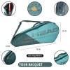 HEAD Tennis Bag 2023 New Tour Team Series Backpack 3 Racquet 6 Packs 9 Pieces Multi-functional Large Capacity Bags