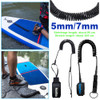 1-5pcs 5/7mm Coiled Surfboard Leash Surfing Stand UP Paddle Board TPU Ankle Leash Sup Board Foot Rope Surfboard Raft Kayak Rope