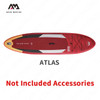 AQUA MARINA 3.6m ATLAS Advanced Level Surfing Board Water Stand Up Lightweight Surfboard With Safety Rope Paddle Board
