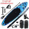 Inflatable Paddle Board 10.6'' 11" Double Layer SUP Stand Up Surfboard Standing Boat Board Multifunctional Exploring Board