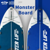 WATERLIVE Monster 15' Fun Water SUP Board Inflatable Sapboard 3-4 People Stand Up Paddle PVC Board Wakeboard SUP Board Pump