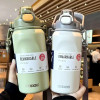1000ml Thermal Water Bottle Tour Stainless Steel Thermos Vacuum Flask With Straw Travel Cup Portable Tumbler Sports Drinkware