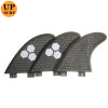 Surfboard Fin UPSURF FCS Fins G3 Size Grey Color Double Tabs Fin Tri Fin Set Honeycomb Fiberglass Paddleboard Accessories