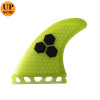 UPSURF FUTURE Fins Small Yellow Color Surfboard Fin Tri-fin Set Honeycomb Fiberglass Quilhas Paddleboard Surf Accessories