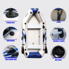 2.3-2.6m Inflatable Fishing Boat 2-4 Person Thickening PVC Fishing Boat Air Deck Floor Dinghy for Adults Kayak Boat Accessories