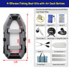 1.75~3.6 M Inflatable Raft River Lake Dinghy Boat with Air Deck Set Fishing Kayak Raft Sport Boat Wear-resistant Air Floor Canoe