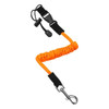 EGGORY Elastic Kayak Paddle Leash Tie Rope Rowing Boat Paddle Board Accessory Fishing Rod Carabiner Adjustable With Safety Hook