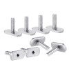 8 Pack Stainless Steel M5/M6 Kayak Rail/Track Screws and Track Nuts for T Slot Bolt Replacement Fishing Parts Rails Bolt