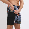 Surfing Beach Shorts New Men's Casual Beach Sports Shorts Printed Double Layer Shorts Men's Anti glare Plus Size