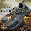 Shoes for Men 2023 New Men Sneakers Leather Waterproof Mountaineering Camping Hiking Shoes Thick Sole Comfortable Running Shoes