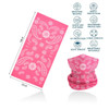 Pink Bandana Face Mask Hiking Bandanna Women Running Camping Yoga Headband Quickdry Neck Gaiter Seamless Tube Cycling Head Scarf