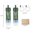 Filterwell 2 Sets Mini Emergency Water Filter Straw Personal Outdoor Survival Drinking System for Camping Hiking Travel