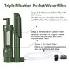 Filterwell Mini Pocket Hand Pump Water Filter Outdoor Survival Portable Drinking Purifier Filters For Travel Hiking Camping Trip