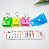 1pc Portable Mini Playing Cards Poker Keychain Small Board Game Key Chain 4×3cm Cute Key Ring Phones Bag Decoration