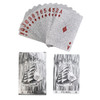 Playing Cards Foil Poker Cards,Deck Waterproof Plastic Diamond Cards Gold for Party&Classic Family Card Game(Gold Silver Black)