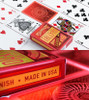 Tally-Ho Metalluxe Playing Cards USPCC Red Deck Card Games Magic Tricks Props for Magician Tally-Ho Metalluxe Playing Cards USPCC Red Deck Card Games Magic Tricks Props for Magician