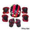 7Pcs/Set Kids Roller Skating Bicycle Helmet Knee Wrist Guard Elbow Pad Set for Children Cycling Sports Protective Guard Gear Set