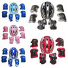 7Pcs/Set Kids Boys Girls Safety Helmet Knee Wrist Guard Elbow Pads Children Cycling Skate Bicycle Helmet Protection Safety Guard