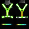 WEST BIKING Safety Reflective Vest LED Running Light USB Charge Adjustable Cycling Vest Night Warning Work Fishing Sports Vest