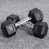 MIYAUP 20kg Hexagon Dumbbell 5kg 7.5kg 12.5kg 10kg 15kg Men's Arm Muscle Training Home Fitness Rubber-coated Dumbbell