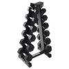 Heavy-Duty Rubber Dumbbell Weight Set with Rack, 210 lbs (5-30 lbs)