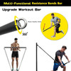 Workout Bar Fits All Resistance Bands with Clip Portable Resistance Bands Exercise Bar for Fitness Home Gym Workout Full Body