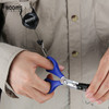 Booms Fishing S01 Braid Line Scissor Fishing Line Scissors with Retractable Badge Holder Carabiner Tackle Boxes Accessorie