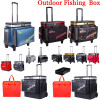 New Large Capacity Fishing Tackle Box Adjustable Fishing Box Barrel Holder With Wheels for Fished Gear Fishing Lures Hook Box