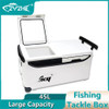 ZYZ 45L Fishing Tackle Box Large Capacity Telescopic Drawbar Design with Wheel Keep Temperature Fishing Accessorie Storage Case