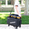 Fishing Box Barrel Holder with Wheels Adjustable Fishing Box Trolley Bag Durable Comfortable Shoulder Straps for Angler Supplies