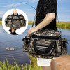 Large Capacity Fishing Tackle Bag Waterproof Fishing Tackle Storage Bag Case Outdoor Travel Hunting Fishing Shoulder Bag Pack