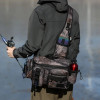 Fishing Shoulder Bag Multifunctional Fishing Waist Pack 600D Nylon Large Multi Pocket Waterproof for Outdoor Sports for Riding Fishing Shoulder Bag Multifunctional Fishing Waist Pack 600D Nylon Large Multi Pocket Waterproof for Outdoor Sports for Riding