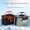 Fishing bucket, fish box, EVA folding thickened bucket function, fully loaded fish bucket, fishing gear Bucket Bag fishing bags