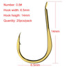 20pcs/lot Fishing Soft Worm Hooks High Carbon Steel Wide Super Lock Fishhooks Lure Softjerk Hooks Fishing Tackle