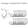 20pcs/lot Drop Shot Hook #3 #2 #1 #1/0 #2/0 Stainless Steel Offset Wacky Hooks Crank Worm Fishhook Fishing Accessories