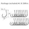 20pcs/lot Drop Shot Hook #3 #2 #1 #1/0 #2/0 Stainless Steel Offset Wacky Hooks Crank Worm Fishhook Fishing Accessories