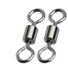 DNDYUJU 10/30/50pcsFishing Connector Rolling Swivel Solid Ring LB Lures Fishing Hooks Barrel Bearing Fish Line Hooks Connector