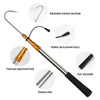 SANLIKE Telescopic Fish Gaff Pole with Stainless Sea Fishing Spear Hook Tackle Rubber Handle for Saltwater Offshore Tool