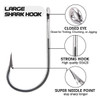 4/0-20/0 Big game Fishing Hooks Tuna Shark Live bait hooks 4X Strong Large Stainless Steel circle hooks Saltwater Fishing hooks