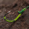 Barbed Hook Double Spring Hook with Sub-line 3packs High Carbon Steel Fluorescence Fish Hooks Linked with Fishing Line Fish Gear