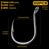 100pc fish hook Strong High-carbon steel KUDAKO Series Jig Hook Fishing Hook Saltwater Bass 71202-1#-6/0# Hook