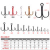 PROBEROS Fishing Hook 500PC High Carbon Steel Treble Hook 3/0#-14# Black/Red/Brown/Silver/Matte Tin Color FIshhooks PROBEROS Fishing Hook 500PC High Carbon Steel Treble Hook 3/0#-14# Black/Red/Brown/Silver/Matte Tin Color FIshhooks